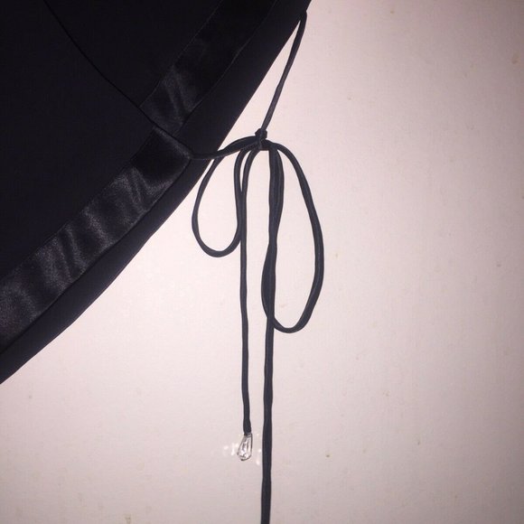 PENNINGTON Drapped Plus Size Long Black Dresses - Picture 2 of 7